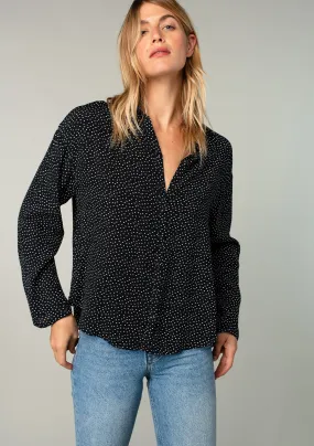 Bardot Button Up Polka Dot Blouse