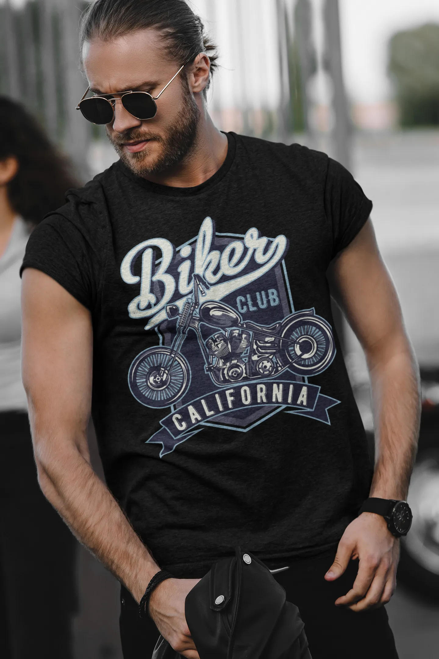 Biker T Shirt  Ring Spun Cotton American Vintage Motorcycles