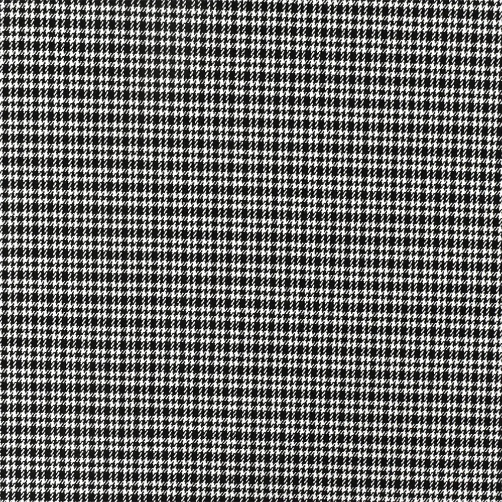 Black-Off White Famous Designer Houndstooth Stretch Cotton Twill Fabric