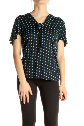 Black Polka Dot All Day Wear Blouse