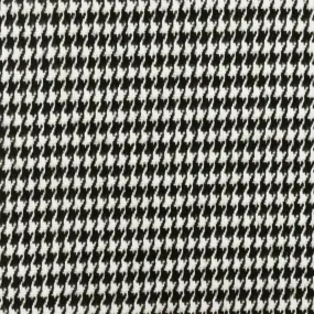 Black-White Famous Designer Houndstooth Brushed Jacketing Woven Fabric