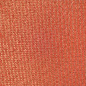 Burnt Orange and Gold Lurex Thread Houndstooth Brocade Fabric