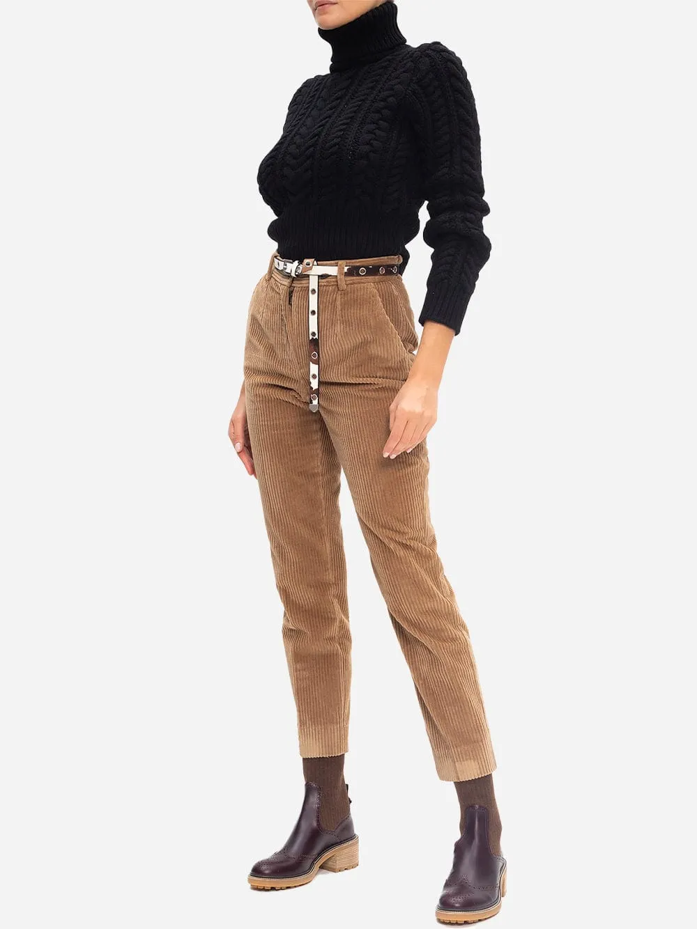 Corduroy Cropped Pants