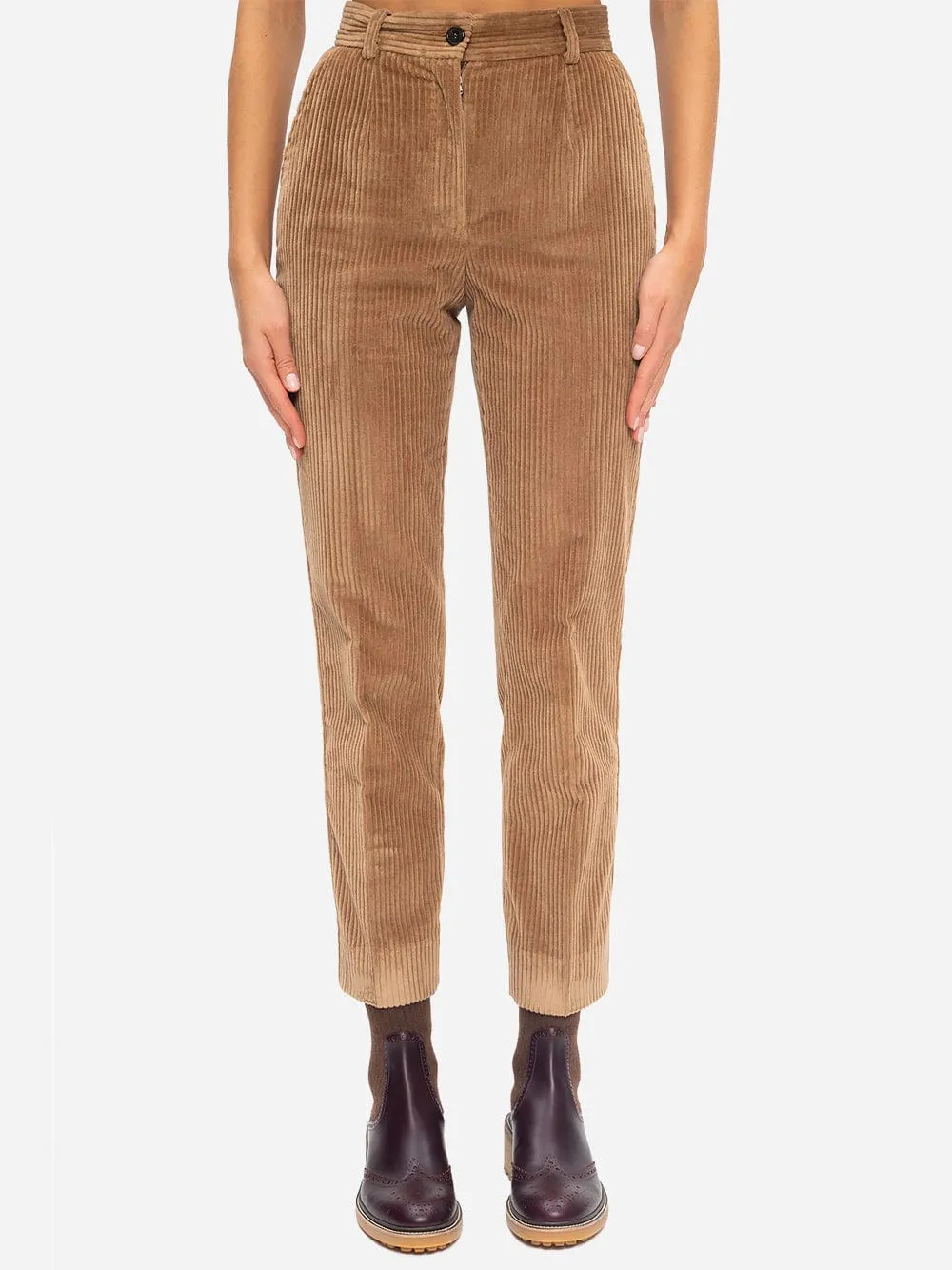 Corduroy Cropped Pants