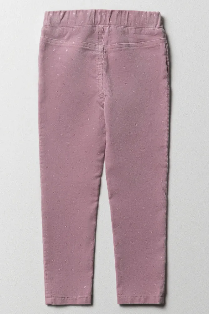 Corduroy Jeggings Pink