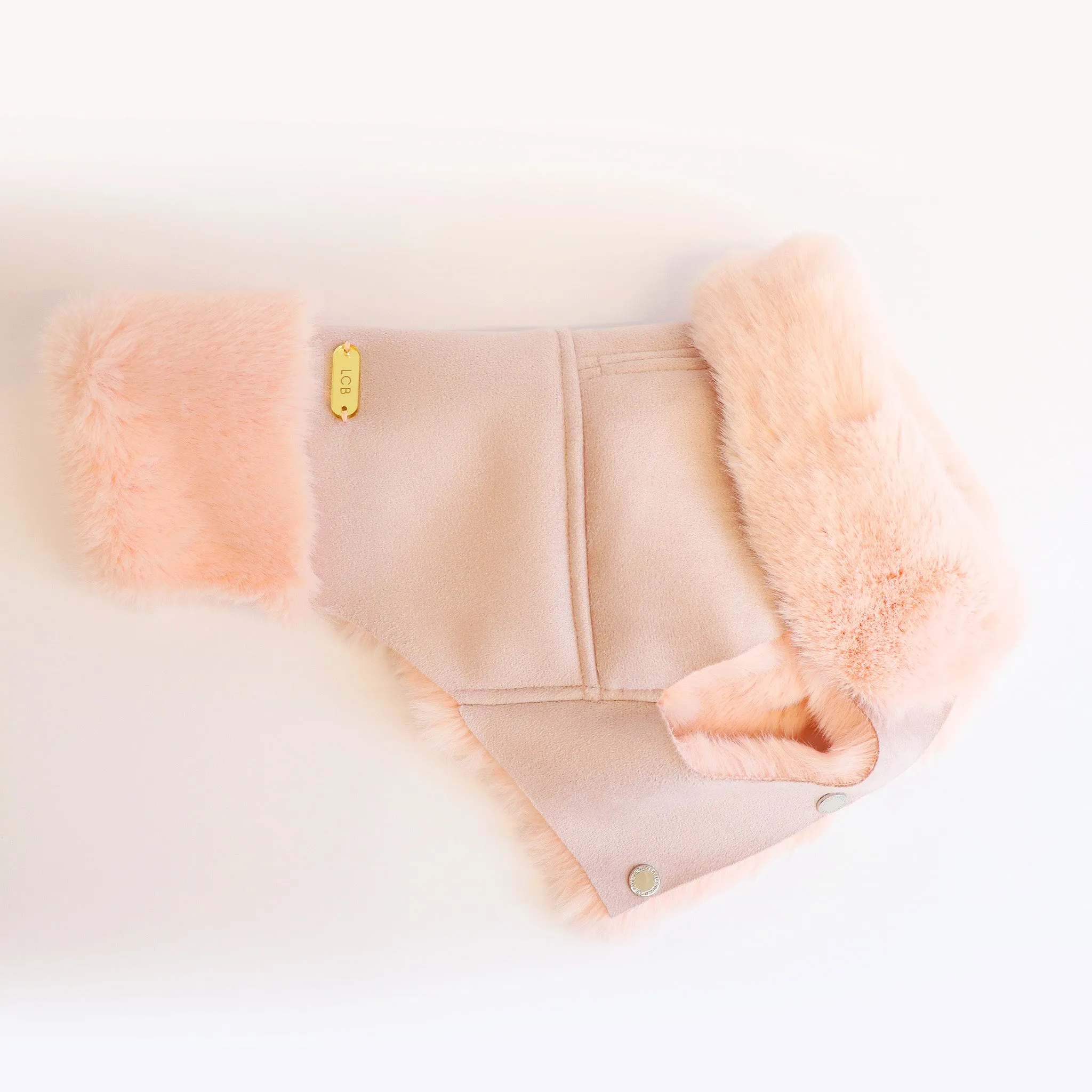 Faux Lambskin Coat - Blush