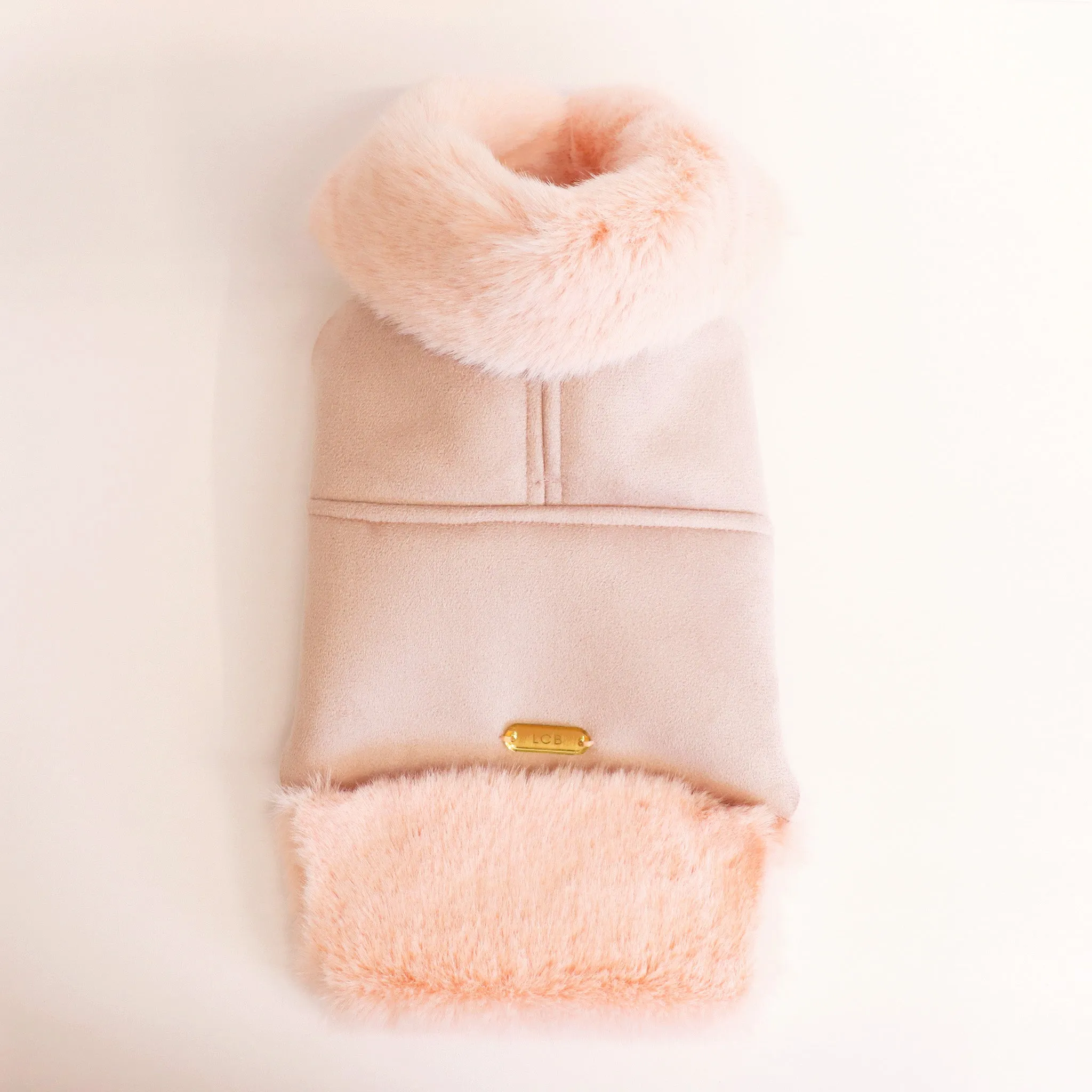 Faux Lambskin Coat - Blush