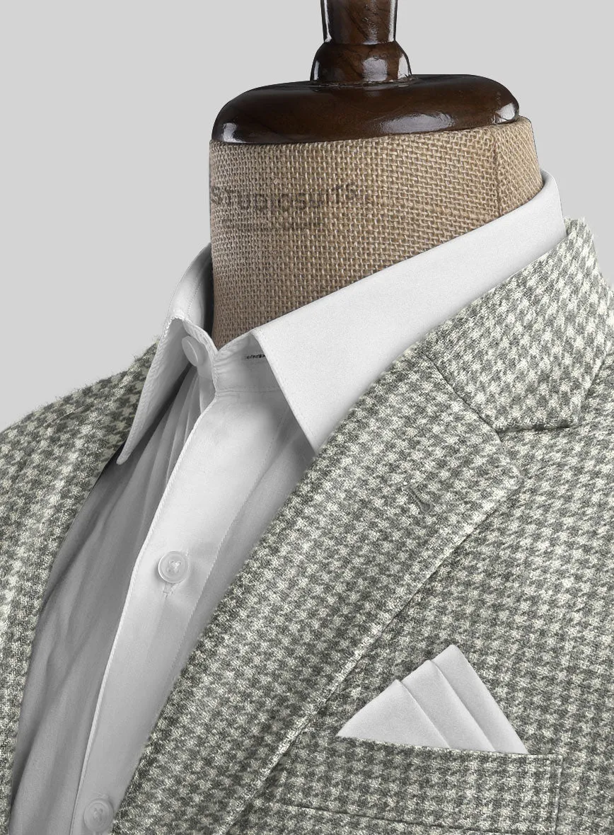 Houndstooth Light Gray Tweed Jacket