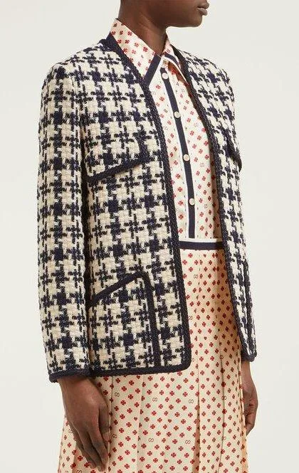 Houndstooth Tweed Jacket