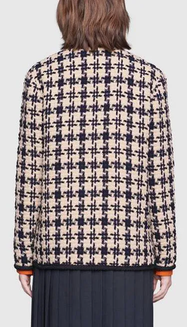 Houndstooth Tweed Jacket