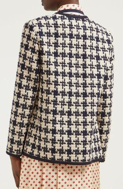 Houndstooth Tweed Jacket