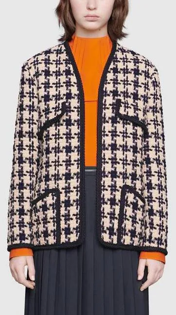 Houndstooth Tweed Jacket