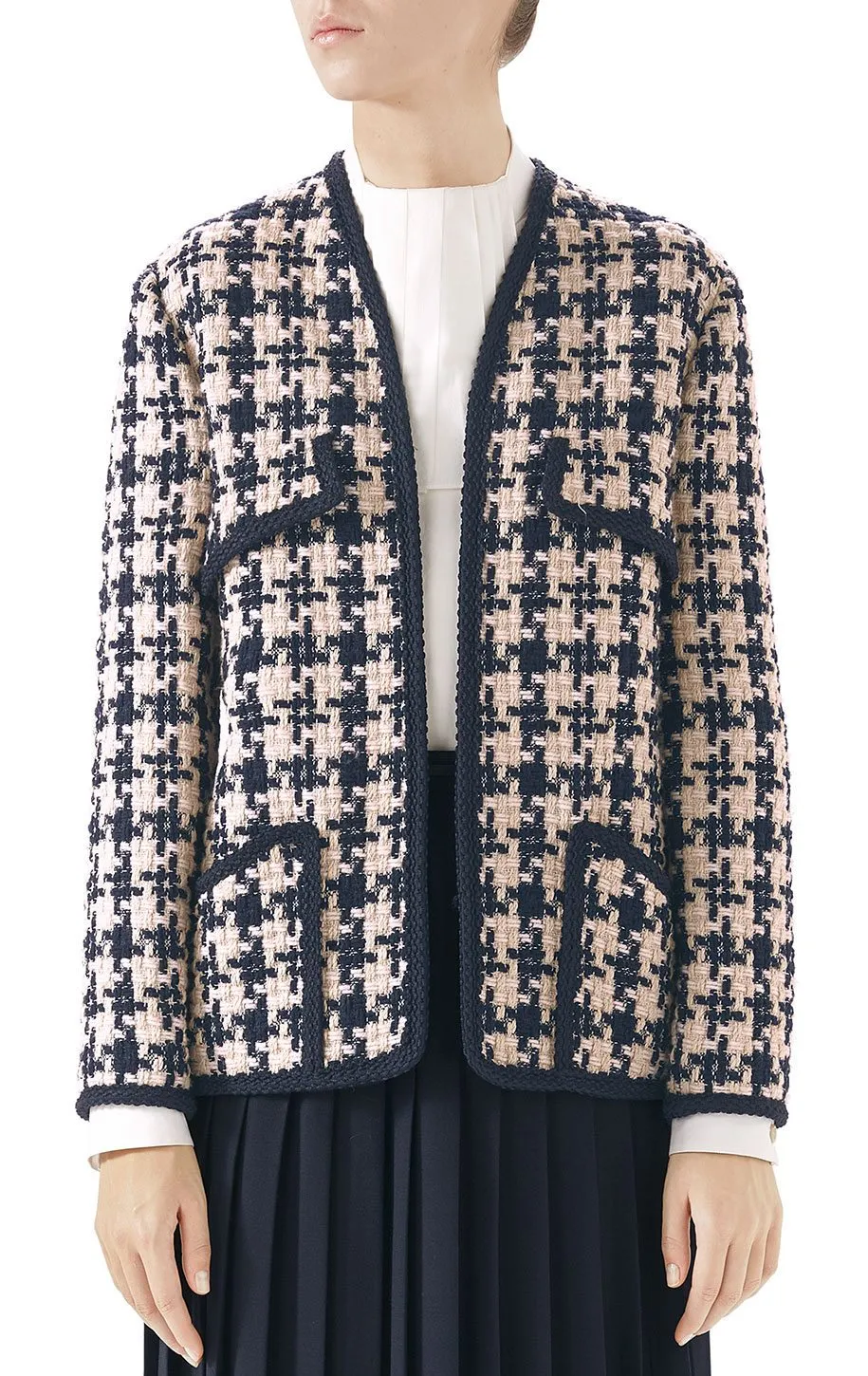 Houndstooth Tweed Jacket