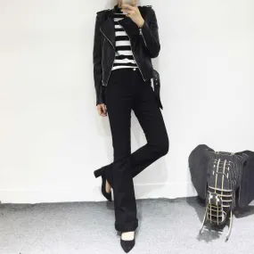 Kelly Black Flared Skinny Jeans