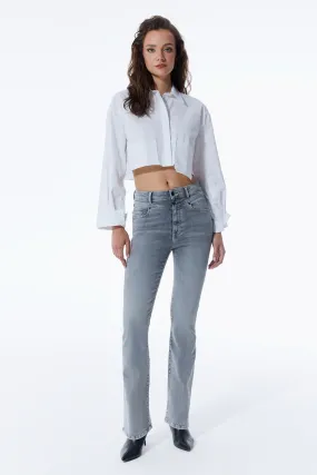 Matilda - High Waist Flare Jeans - Grey Vintage