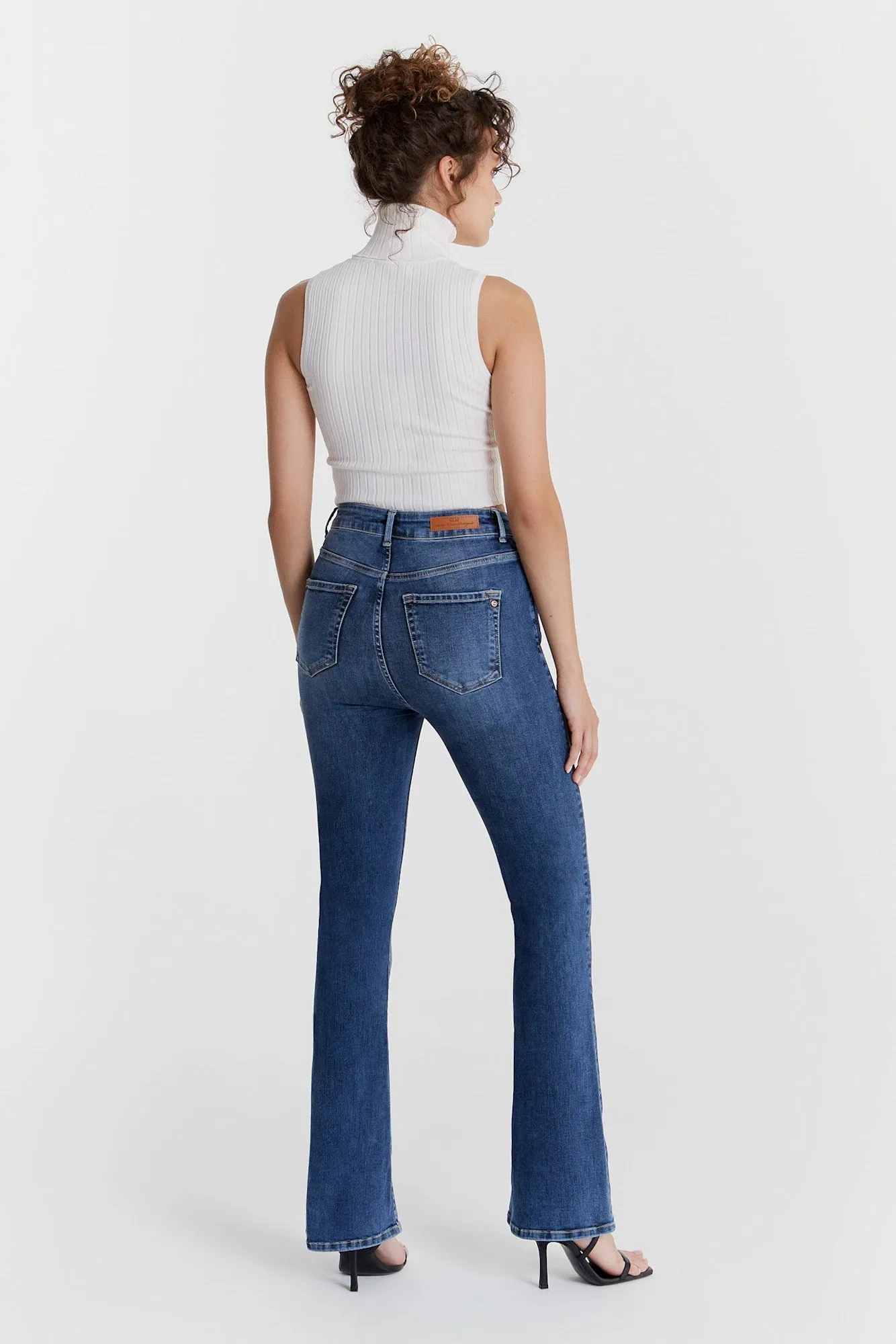 Matilda - High Waist Flare Jeans - Sapphire Blue