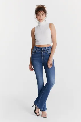 Matilda - High Waist Flare Jeans - Sapphire Blue