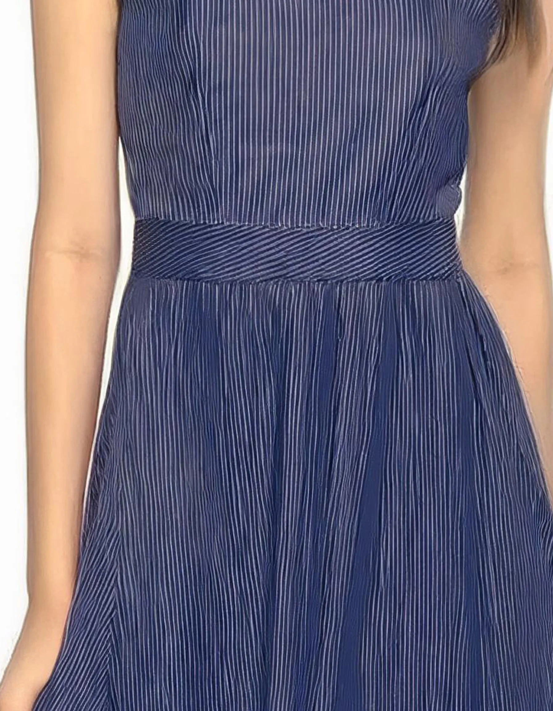 Navy Blue A-Line Swing Dress