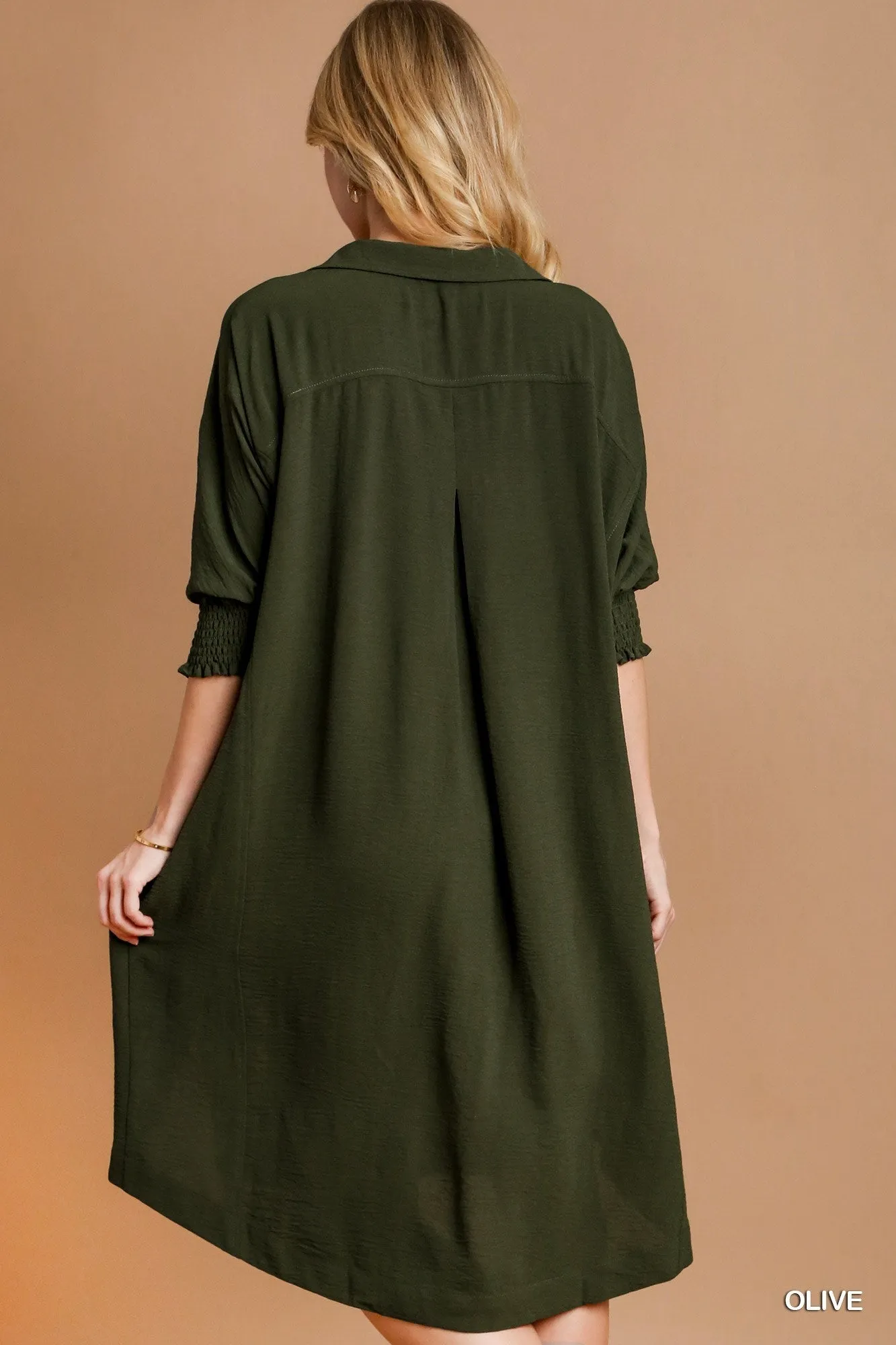 Oversized Loose Fit Olive Dress