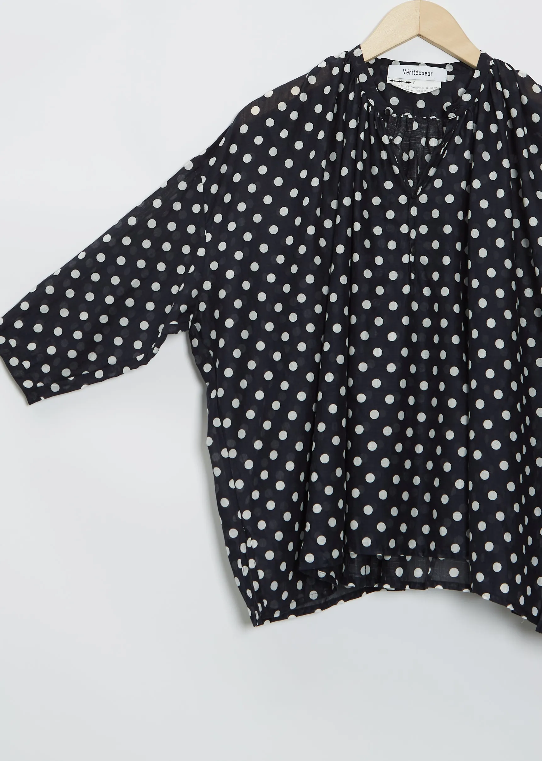 Polka Dot Blouse — Navy Dot