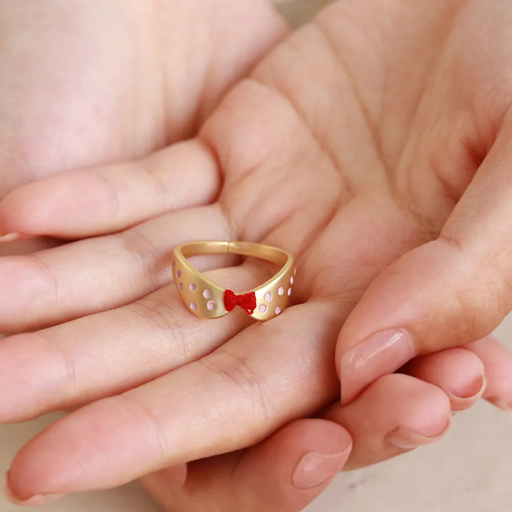 Polka Dot Round Collar Open Ring