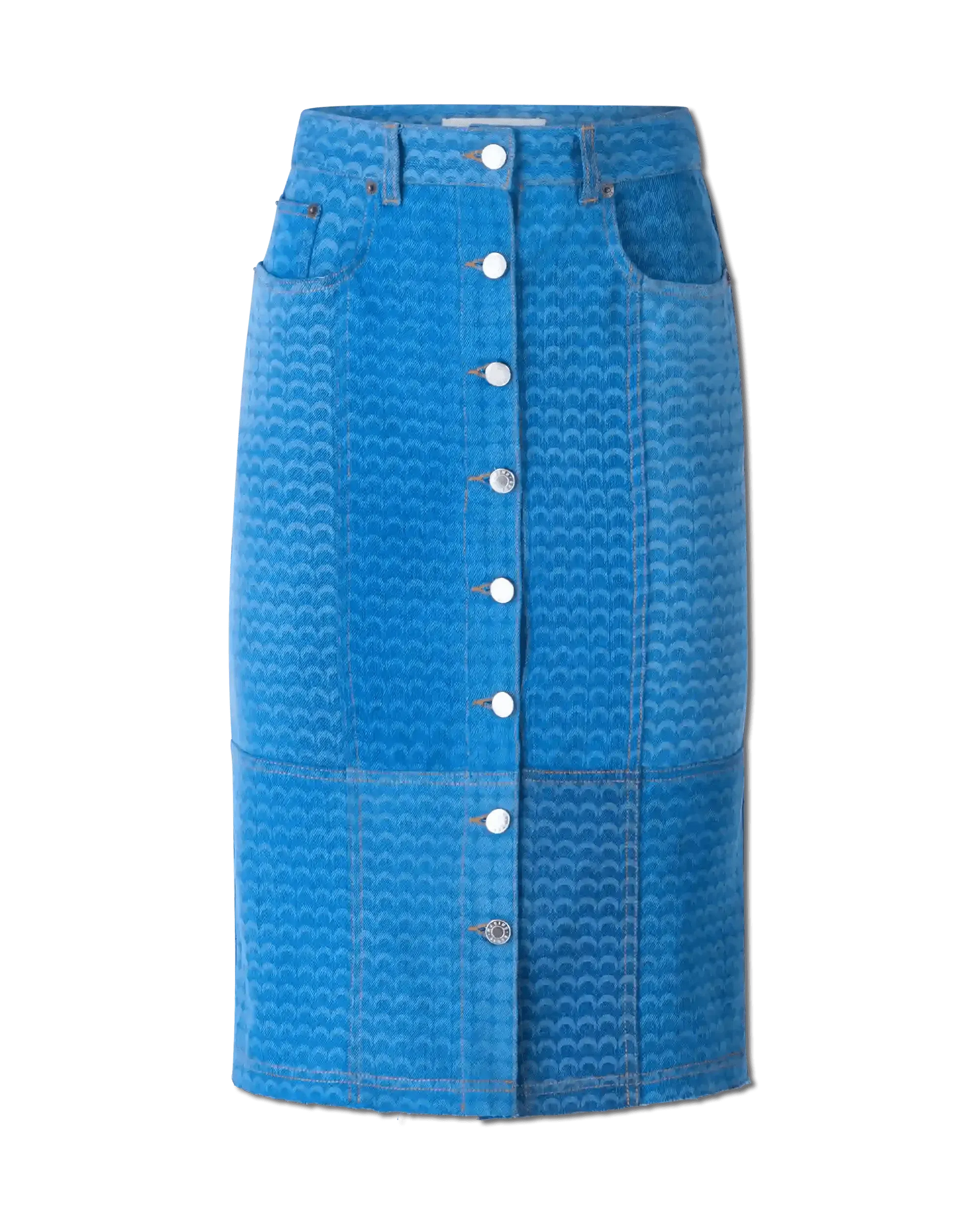 Regenerated Denim Moonfishskin Skirt