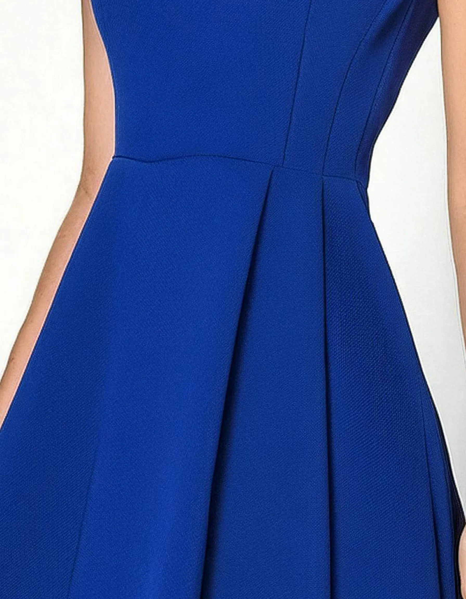 Royal Blue Sleeveless Swing A-Line Dress