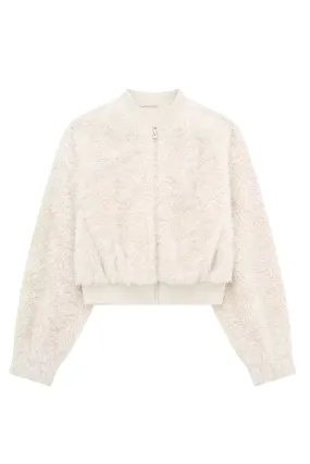 'Sabrina' Faux Fur Short Zip-Up Jacket