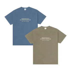 Vice 84 'Athletics' Vintage Washed Tee Twinpack - Pacific Blue/Army Green