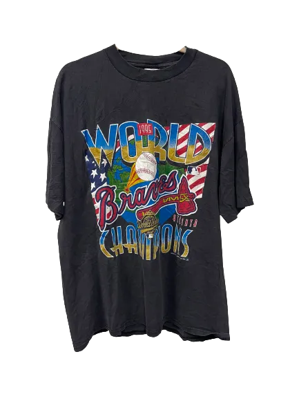 Vintage Atlanta Braves World Champions 1995 Black T-Shirt XX Large