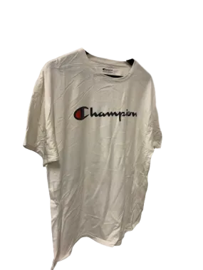 Vintage Champion Logo White T-Shirt Large