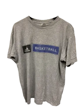 Vintage Grey Adidas Basketball T-shirt Medium