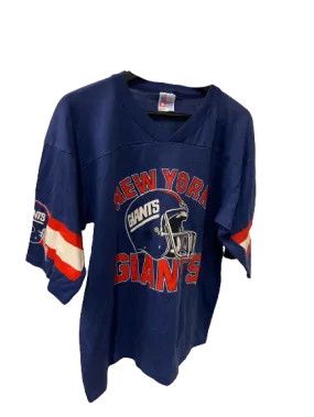 Vintage NFL New York Giants Blue T-Shirt Large