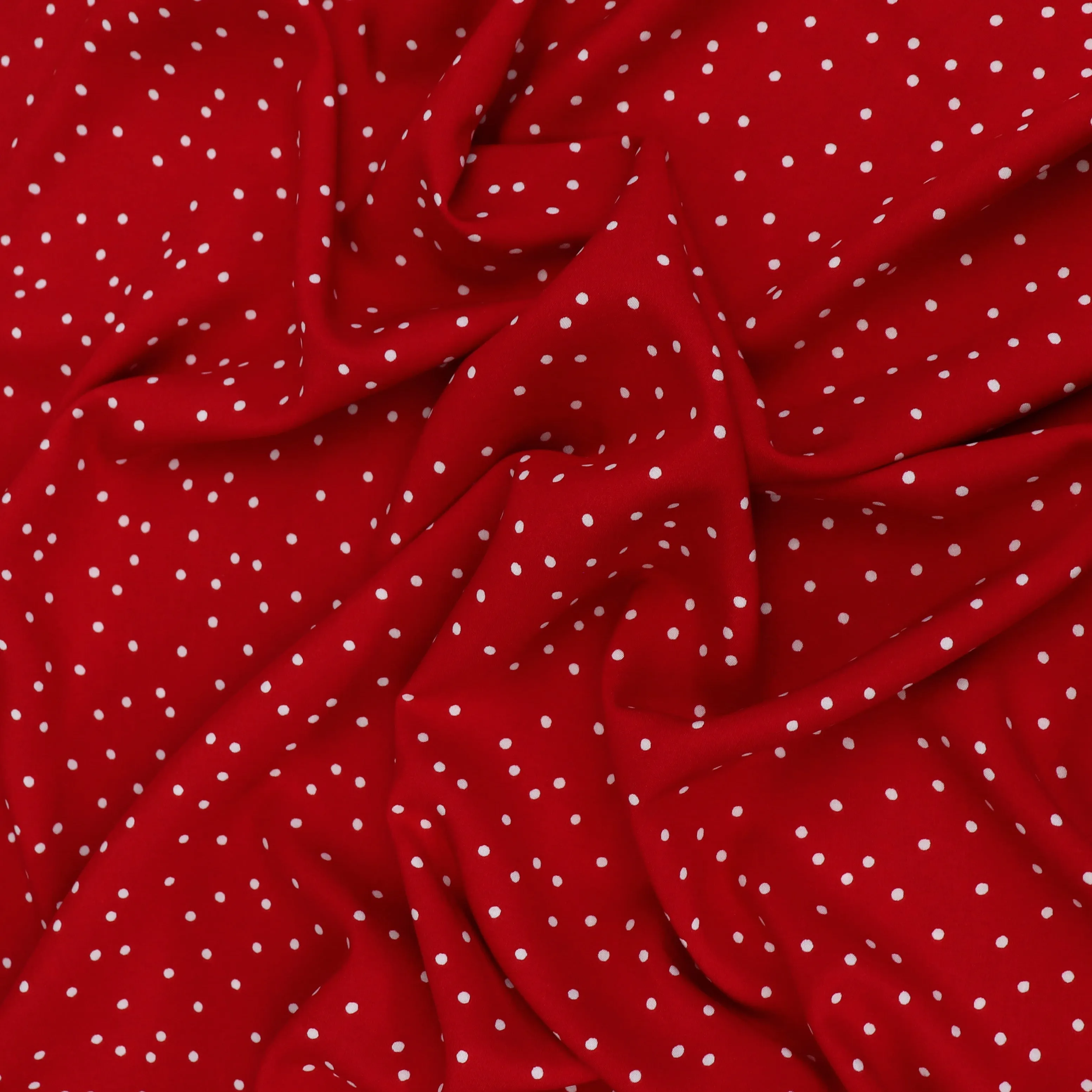 Viscose Lawn - Dotty - Red