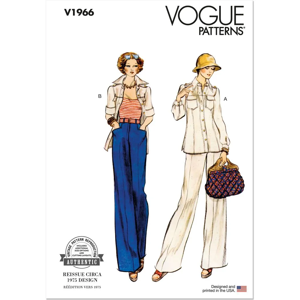 Vogue Pattern V1966 Misses' Jacket and Pants