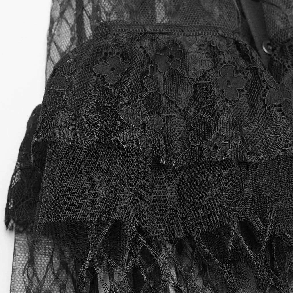 Women's Goth High-waisted Multilayered Mesh Skirts