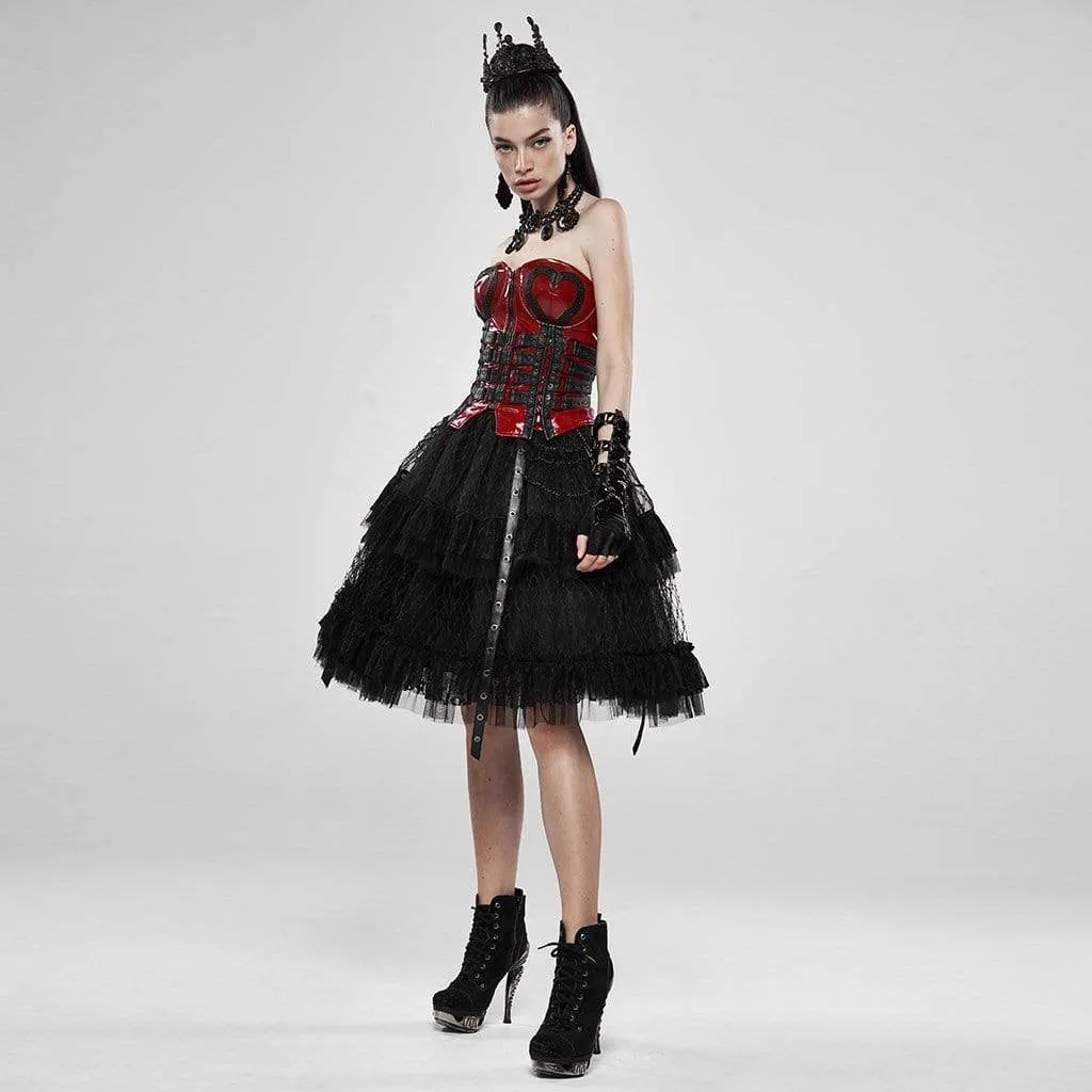 Women's Goth High-waisted Multilayered Mesh Skirts